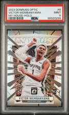 2023 PANINI DONRUSS OPTIC MY HOUSE HOLO #6 VICTOR WEMBANYAMA PSA 9