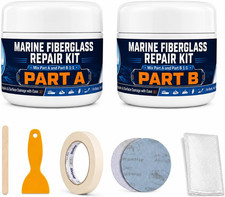 Marine Fiberglass Repair Kit for Boats, Gel Coat Repair Kit for Boats with Water