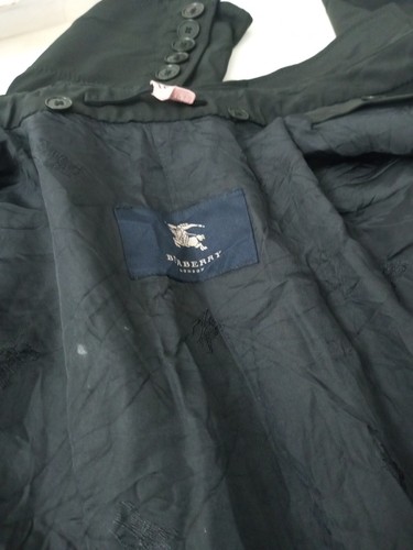 BURBERRY LONDON TRECH COAT BLACK SIZE XL MADE IN USA - Picture 17 of 20