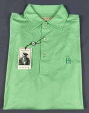 Donald Ross Golf Shirt Polo Chest Logo Small Green Polyester NWT MSRP 110