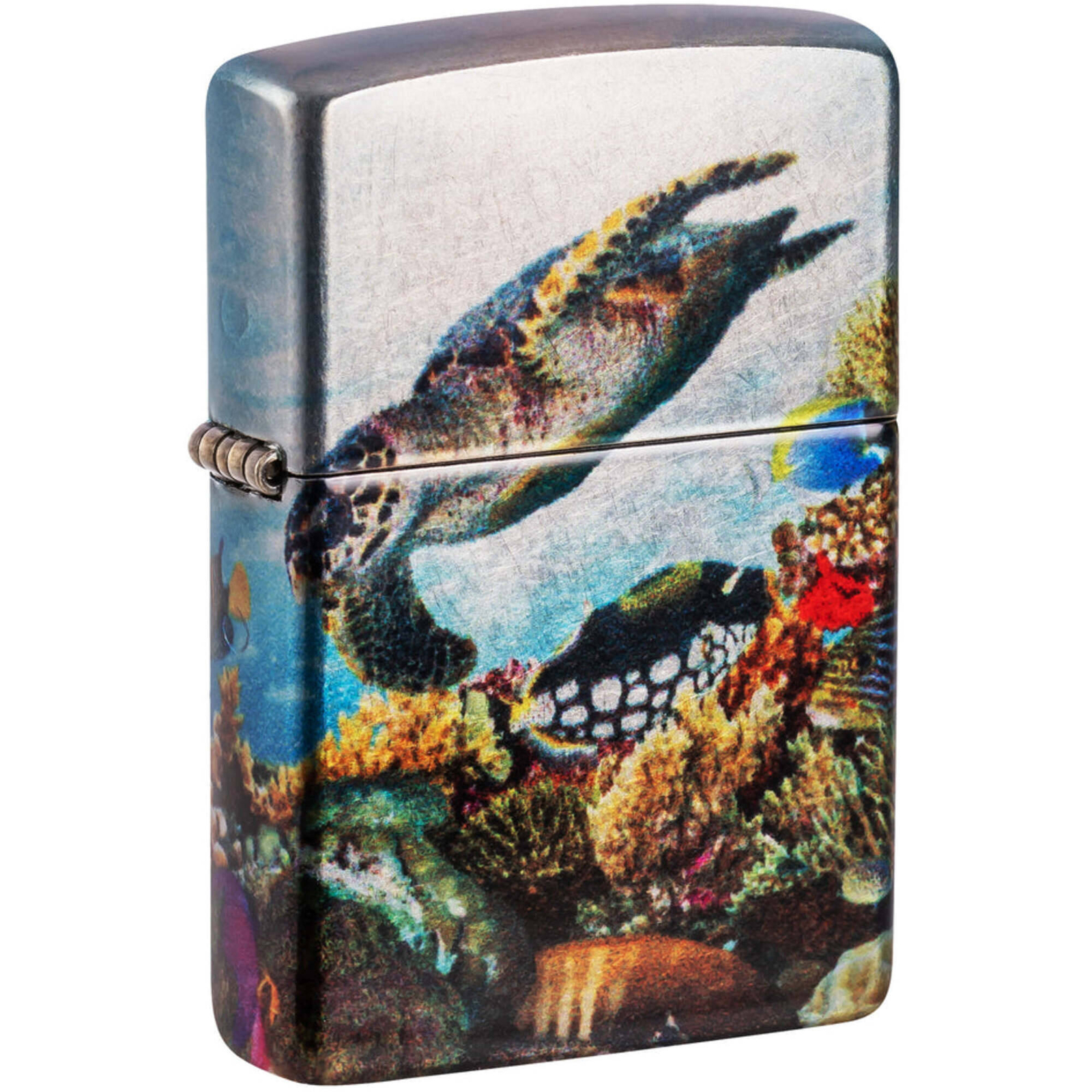 Зажигалка Zippo Deep Sea Design Металлическая конструкция многоразового использования и ветрозащитная 48780