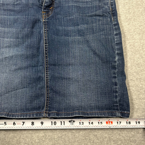 Levi's 512 perfekt schlankmachender Jeansrock Damen 6 mittlere Waschung blau Stretch - Bild 4 von 9