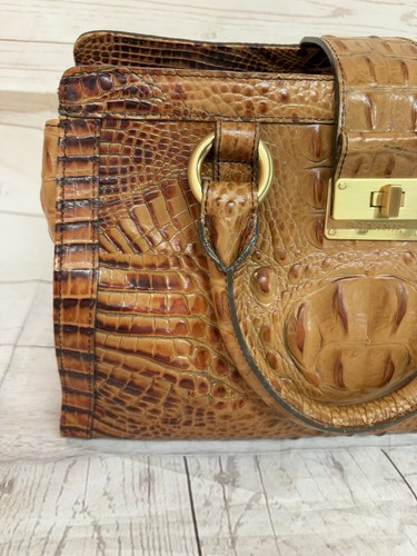 Brahmin Annabelle Toasted Almond Leather Shoulder Bag Authentic Brown NWT - Picture 15 of 16