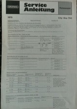Grundig City Boy 700 Radio Service manual