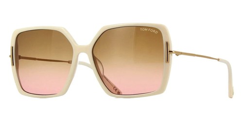 Tom Ford Joanna TF1039 25F White Square Plastic Sunglasses Frame 59-15-140*