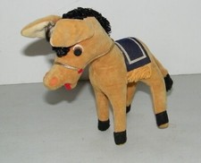 Vintage Made Japan Sawdust Filled 6.25" Braided Mane Plush Horse Carnival Prize
