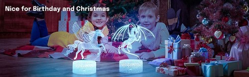 3D Illusion Lamp, 3D Flying Unicorn Visual Birthday Gifts for Girls Home Decor - Picture 10 of 10