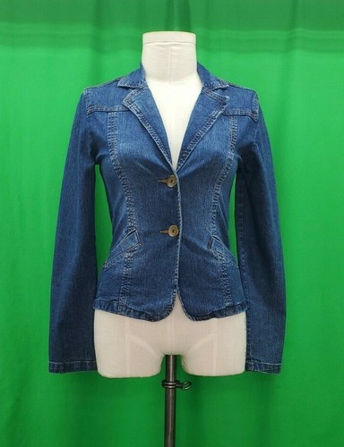 Blue Denim Blazer Jean Jacket | eBay