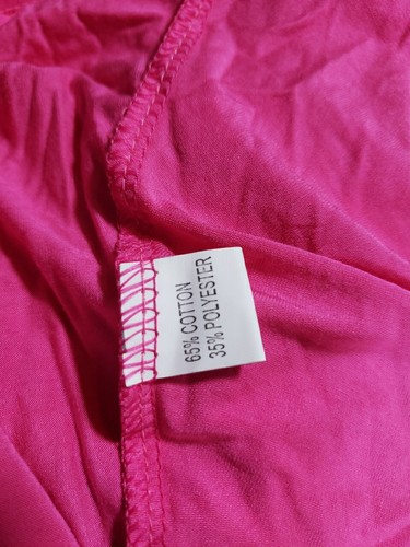 A-Fib-i Tunic Top Dress Women's Plus Size 3XL Stretch Pink Pockets Cotton Blend - Picture 10 of 10