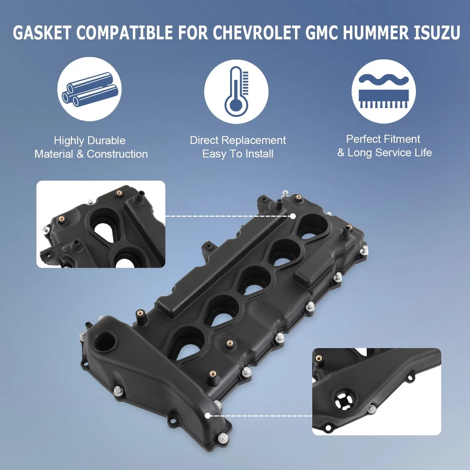 Valve Cover FIT 04-06 Chevrolet Colorado GMC Canyon 06 Hummer H3 Isuzu I-350 NEW - Изображение 4 из 4