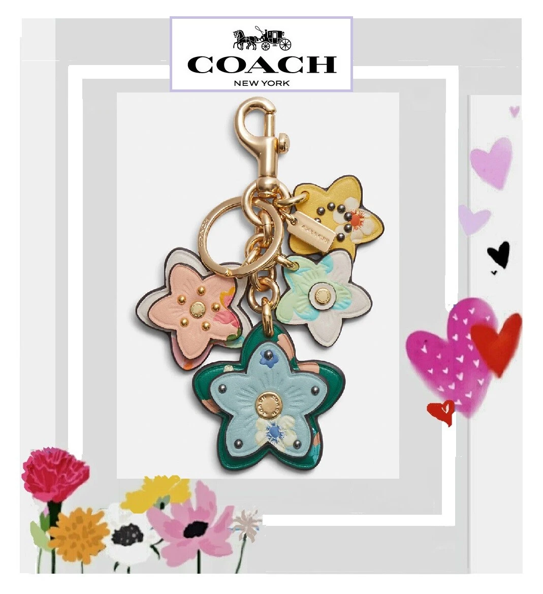 Coach wildflower bag charm Clearance