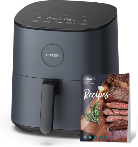 COSORI Friggitrice ad Aria 4,7L Grigio | Air Fryer Silenzioso 230°C