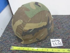 Unicor US M-7 Green Military Helmet with Camo Parachutist Medium/Large Cover