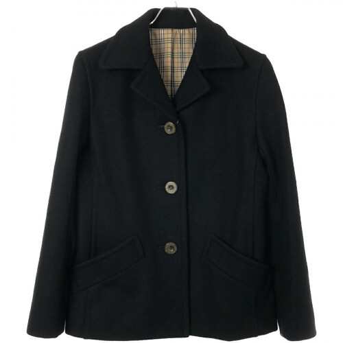 【訳あり】BURBERRY BLUELABELショートPコート　ノバチェックBE 安く 買う 方法ファッション - 【訳あり】BURBERRY BLUELABEL