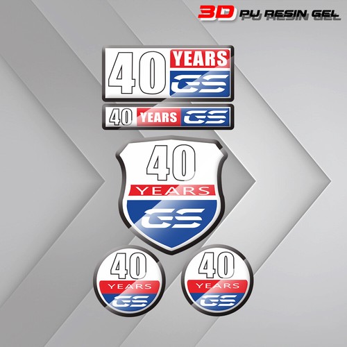 Almohadilla de depósito 3D 40 años pegatina para BMW R1200GS R1250GS F700GS F850GS G310GS F650GS - Imagen 11 de 13