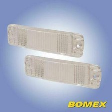 Blinkergläser, Paar, gewölbt, weiß, passend Ersatzteile für VW Käfer ab Bj. 8.74