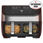 Air Fryer Instant Vortex Plus Dual Drawer 8 in 1 ClearCook Stainless Steel