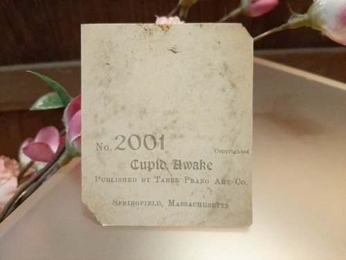 M.B. Parkinson 1897 Cupid Awake Miniature Art Print ( Taber Prang Art Co.) - Picture 8 of 8