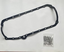 Sbc Oil Pan Gasket 1 Piece Rubber Steel Core Stainless Steel Bolt Kit 327 350