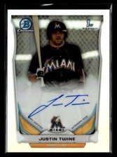 2014 Bowman Draft Justin Twine Chrome Draft Pick Autographs Refractors auto card