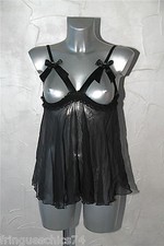 Luxurious Top Camisole Bosom Nudes Transparent Black naughty janet Size M Val