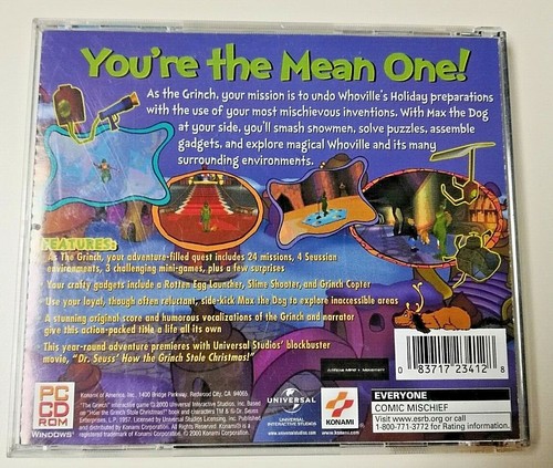 The Grinch Windows PC Game Konami Rare Release - Picture 4 of 4
