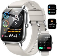 Smartwatch Waterproof Answer Make Calls Sports HR Monitor Compatible for iPhones
