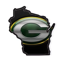 Green Bay Packers Wisconsin Sticker State Outline NFL Football