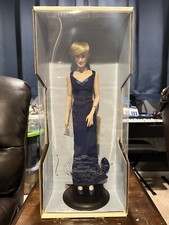 Franklin Mint Diana Princess of Wales Porcelain Doll 17  - Blue Dress
