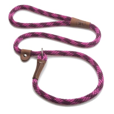 Mendota Dog Leash, British Style Slip Lead, Ruby,  4, 6 Foot, Made In USA