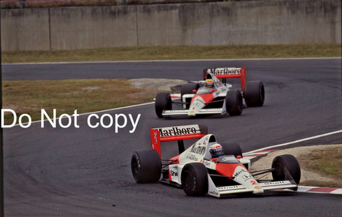 AYRTON SENNA ALAIN PROST JAPANESE GP MCLAREN MP4/5 F1 35MM NEGATIVE PHOTOGRAPH 2 - Picture 2 of 2