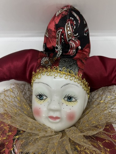 Gold Deer Company Porcelain Girl Clown Doll 14” - Picture 2 of 5