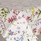 Pvc Tablecloth Fabulous Flowers on White  Plastic Wipe Clean