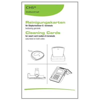 CHS SCR Cleaning-Card 5 Reinigungskarten für Magnetstreifen + Chipkartenleser
