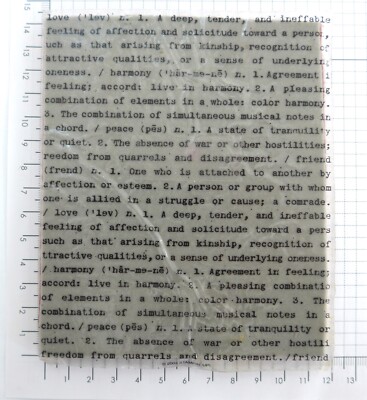 Stampin  Up! Hintergrundstempel ''by definition'', selten, Liebe, Schrift, Wörter
