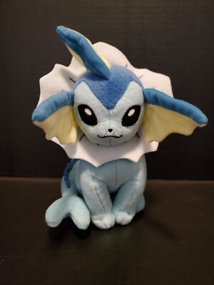 Tomy Pokemon Plush Toy Vaporeon 10  Stuffed Animal Doll Eevee Evolution 2017