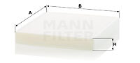 Mann-Filter CU 26 021 Filter, Innenraumluft FÜR Audi Seat Skoda VW
