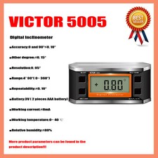 VICTOR 5005 5006 Digital Inclinometer Without Magnet Pocket Meter Angle Gauge