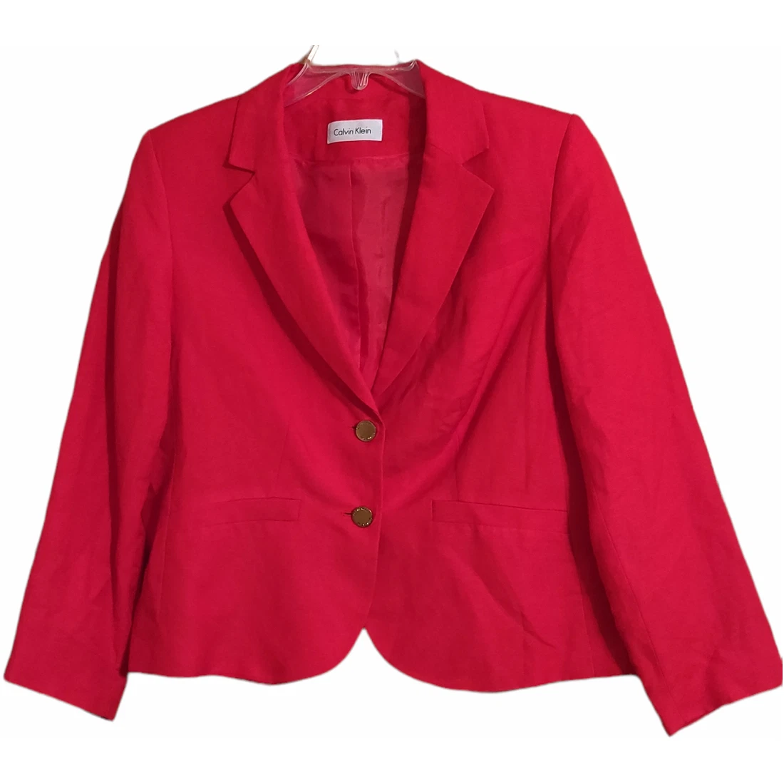 Calvin klein red blazer sale
