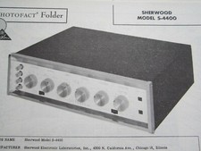 SHERWOOD S-4400 PRE-AMP AMPLIFIER PHOTOFACT