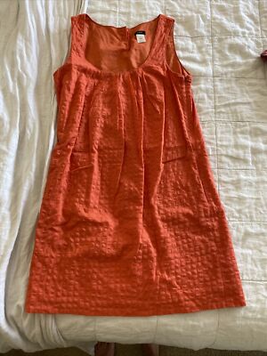 j crew orange bubble dress with pockets, size 2 | eBay