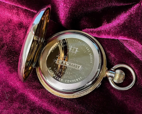 Pocket Watch Double Cover Gold 20 Rubies C.A.L. HARDY No. 67110 Ultra Rare