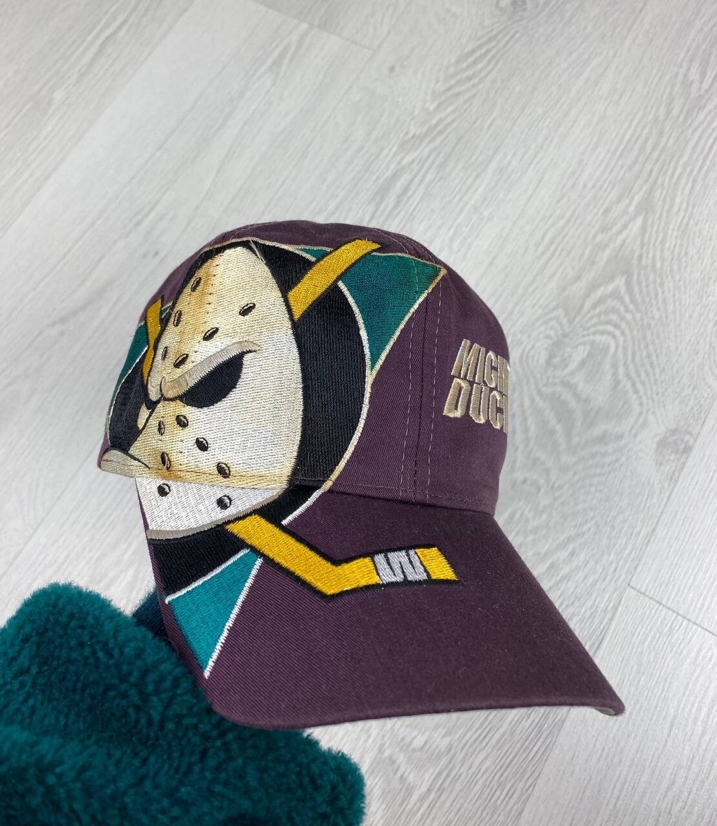 レア美 MIGHTY DUCKS アナハイム ビンテージ キャップ 90’s Vintage Anaheim Mighty Ducks Twins Snapback Hat Cap 90s NHL