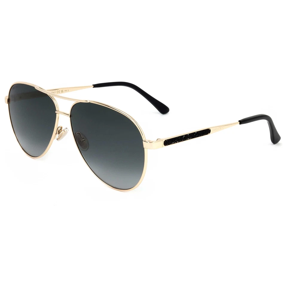 Jimmy Choo Women's 60mm Black Gold Sunglasses JIMENA-S-2M2-60