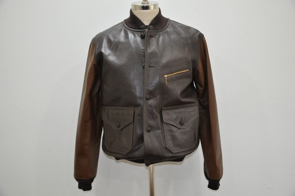 Ralph Lauren RRL Meyers Wool Lined A-1 Two Tone Flight Bomber