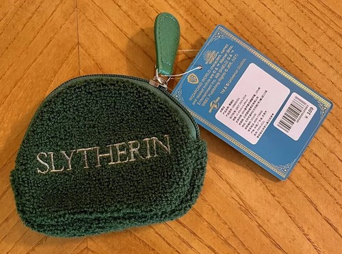 Universal Studios Harry Potter Slytherin Chenille Coin Purse New With Tags F5 - 第 2/4 張圖片
