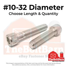 #10-32 Stainless Steel Socket Head Cap Screws (Choose Length & Qty)