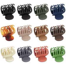 12PCS Small Claw Hair Clips for Thin Hair Women 1.6" Small Claw Clips Matte o...