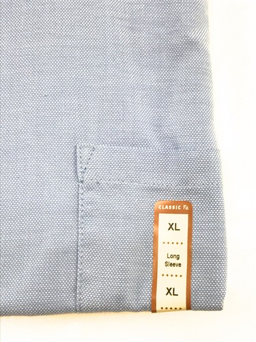 Camisa de vestir para hombre Haggar manga larga azul llamativa totalmente nueva talla X grande - Imagen 3 de 4