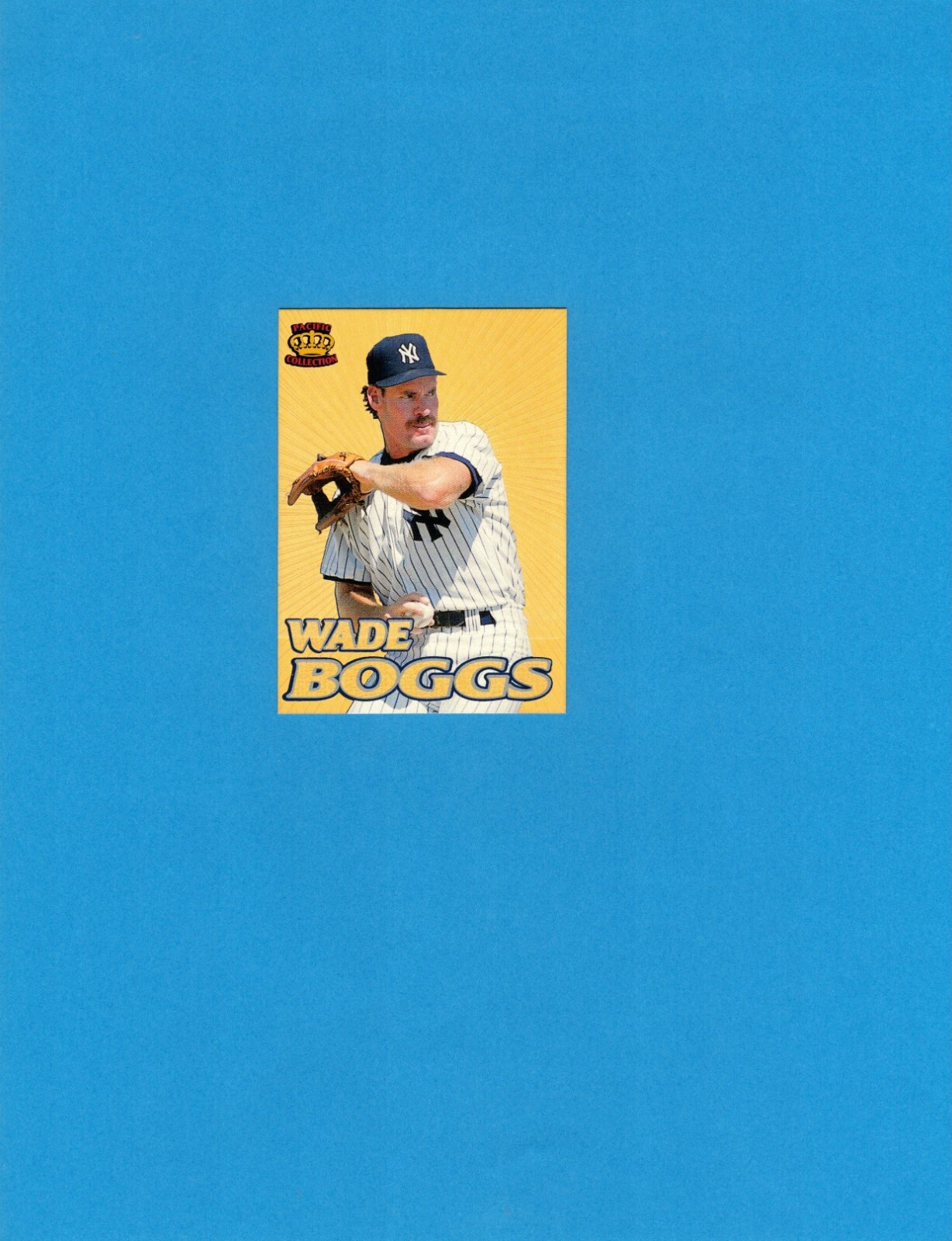 1995 Pacific Crown Collection Gold Prism Insert #6 Wade Boggs! New York Yankees!